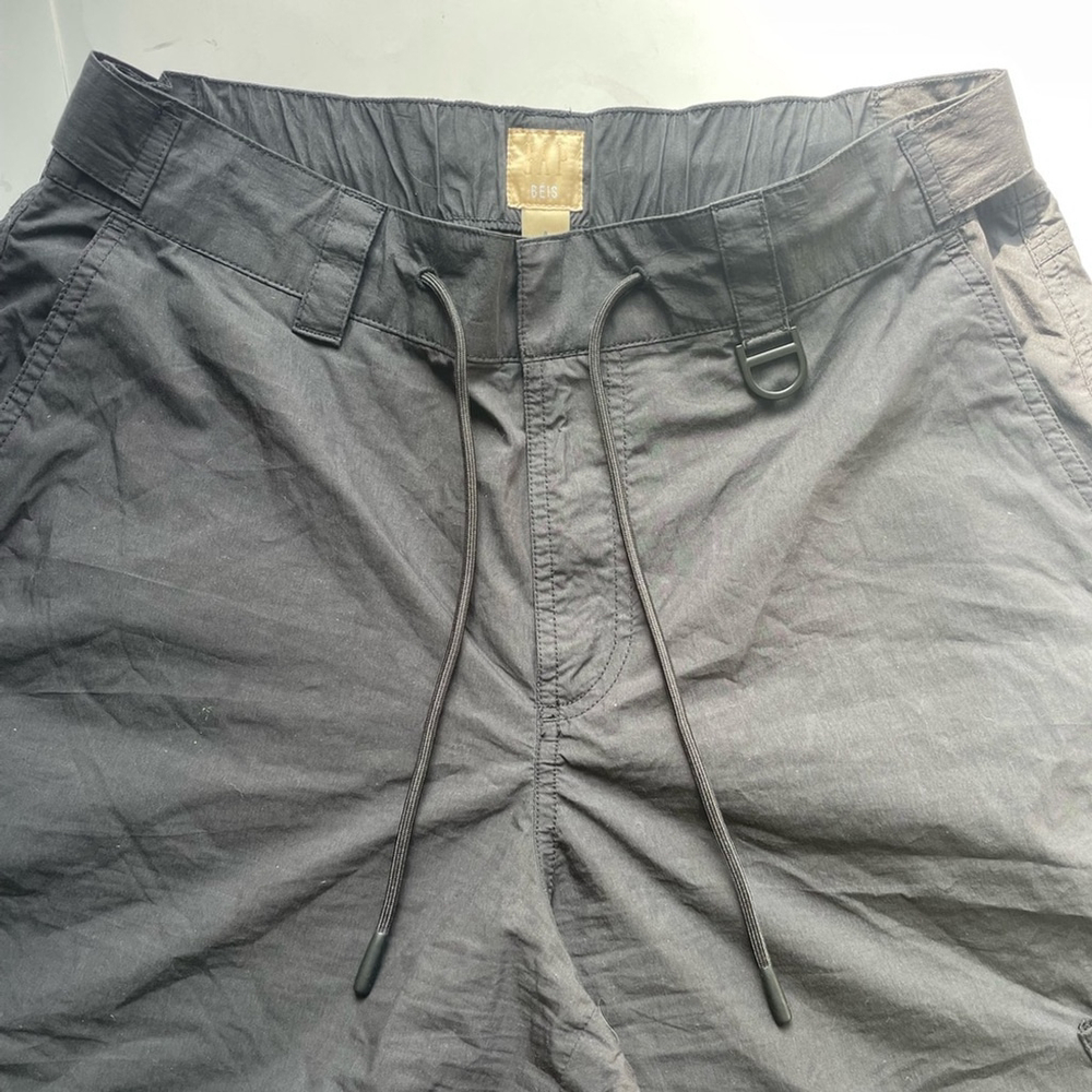 Gap × BÉIS Convertible Cargo Barrel Pants black 8 shorts - Picture 5 of 11